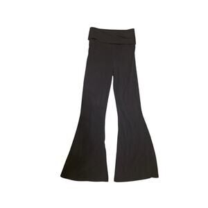 OFFLINE by Aerie OG Foldover Super Flare Leggings Black Y2K Yoga Pants M